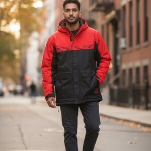 Pipeline black and red jacket new without tags